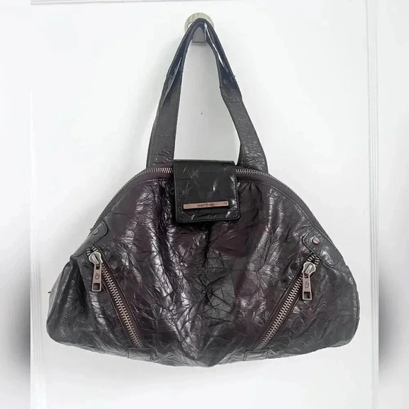 MATT & NAT Vegan Leather Crinkle Everyday/Work Brown Bag NEW - Picture 1 of 6